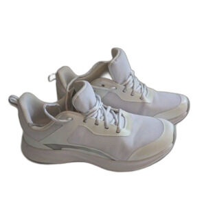 Athletic Works White Lifestyle Jogger Sneakers Shoes Women 9 Wide Width